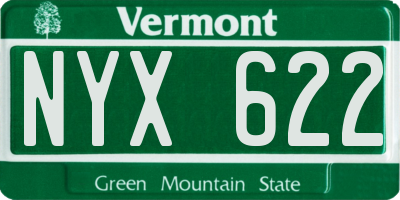 VT license plate NYX622