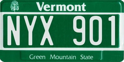 VT license plate NYX901