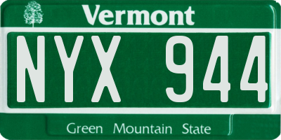 VT license plate NYX944