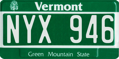 VT license plate NYX946