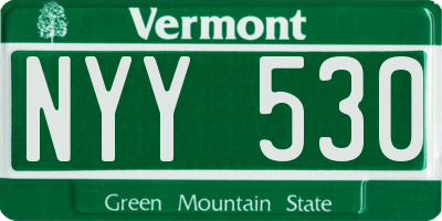 VT license plate NYY530
