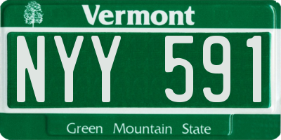 VT license plate NYY591