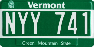 VT license plate NYY741