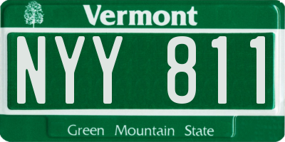 VT license plate NYY811