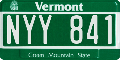 VT license plate NYY841