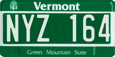 VT license plate NYZ164