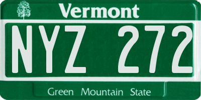 VT license plate NYZ272