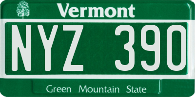 VT license plate NYZ390