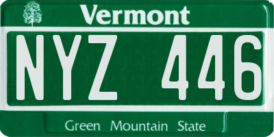 VT license plate NYZ446
