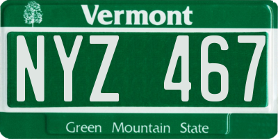 VT license plate NYZ467