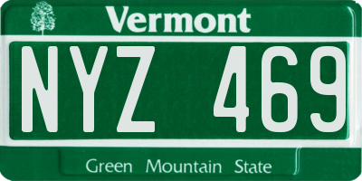 VT license plate NYZ469