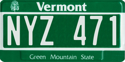 VT license plate NYZ471