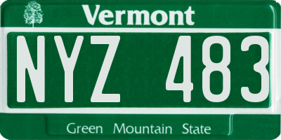 VT license plate NYZ483