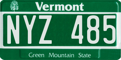 VT license plate NYZ485