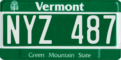 VT license plate NYZ487