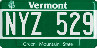 VT license plate NYZ529