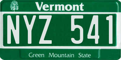 VT license plate NYZ541