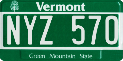 VT license plate NYZ570