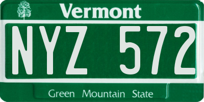 VT license plate NYZ572