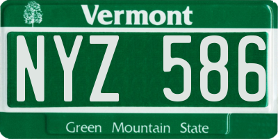 VT license plate NYZ586