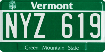 VT license plate NYZ619