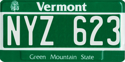 VT license plate NYZ623