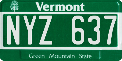VT license plate NYZ637