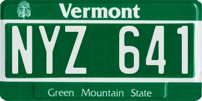 VT license plate NYZ641
