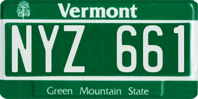 VT license plate NYZ661