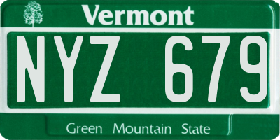 VT license plate NYZ679
