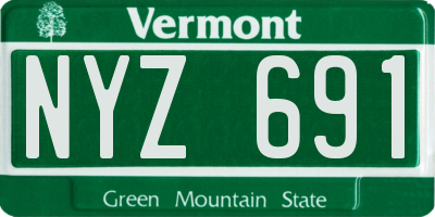 VT license plate NYZ691