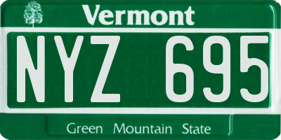 VT license plate NYZ695