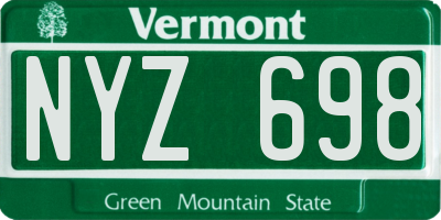 VT license plate NYZ698