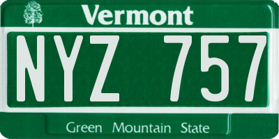 VT license plate NYZ757
