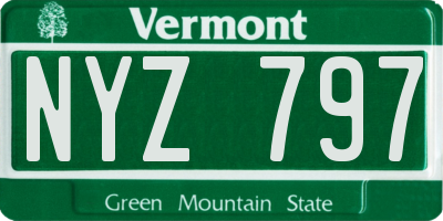 VT license plate NYZ797