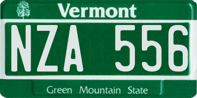 VT license plate NZA556