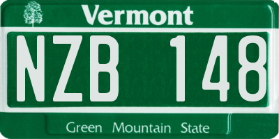 VT license plate NZB148