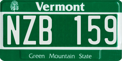 VT license plate NZB159