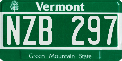 VT license plate NZB297