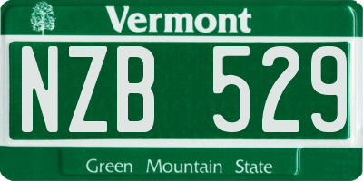 VT license plate NZB529