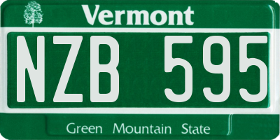 VT license plate NZB595