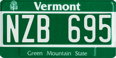 VT license plate NZB695