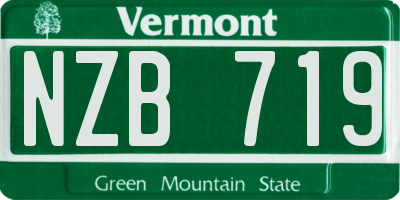 VT license plate NZB719