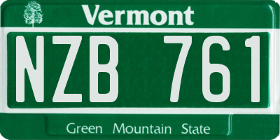VT license plate NZB761