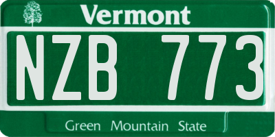VT license plate NZB773