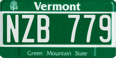 VT license plate NZB779