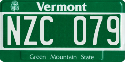 VT license plate NZC079