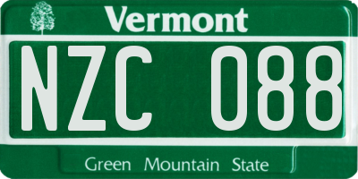 VT license plate NZC088