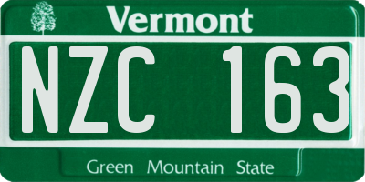 VT license plate NZC163