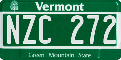 VT license plate NZC272